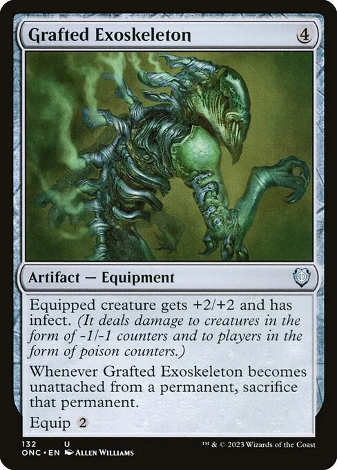 Grafted Exoskeleton, carta Magic di tipo Artifact — Equipment illustrata da Allen Williams