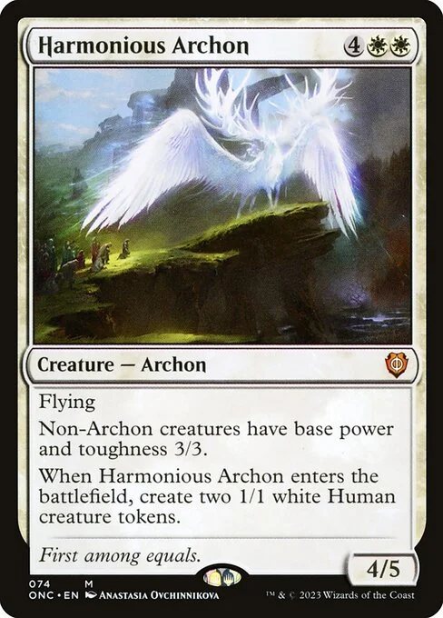 Harmonious Archon, carta Magic di tipo Creature — Archon illustrata da Anastasia Ovchinnikova