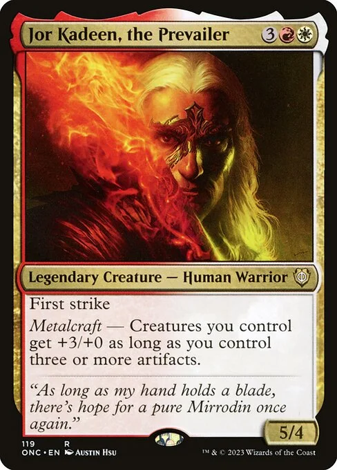 Jor Kadeen, the Prevailer, carta Magic di tipo Legendary Creature — Human Warrior illustrata da Austin Hsu