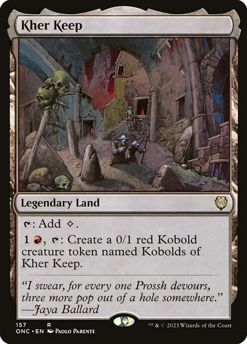 Kher Keep, carta Magic di tipo Legendary Land illustrata da Paolo Parente