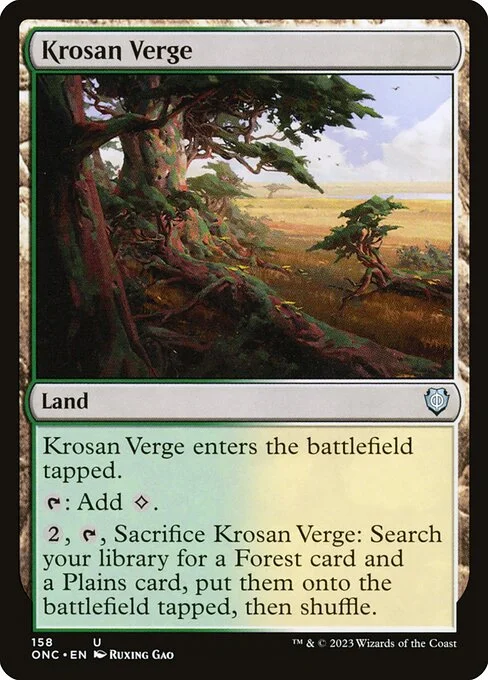 Krosan Verge, carta Magic di tipo Land illustrata da Ruxing Gao