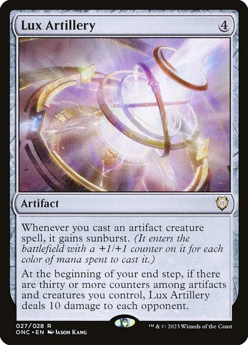Lux Artillery, carta Magic di tipo Artifact illustrata da Jason Kang