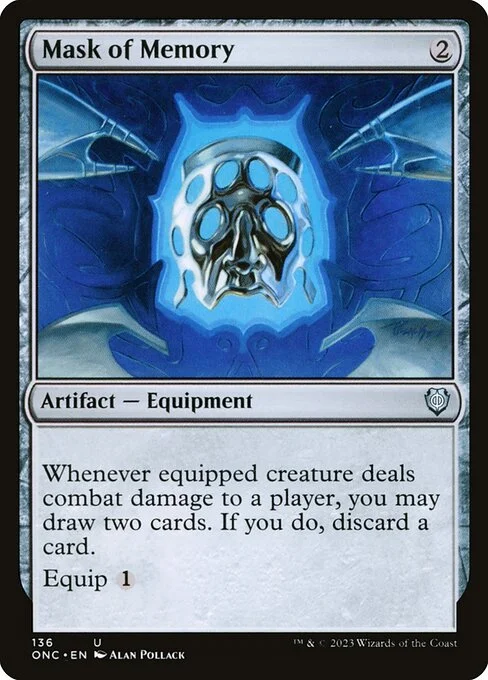 Mask of Memory, carta Magic di tipo Artifact — Equipment illustrata da Alan Pollack