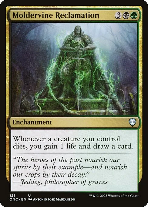 Moldervine Reclamation, carta Magic di tipo Enchantment illustrata da Antonio José Manzanedo