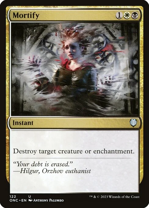Mortify, carta Magic di tipo Instant illustrata da Anthony Palumbo