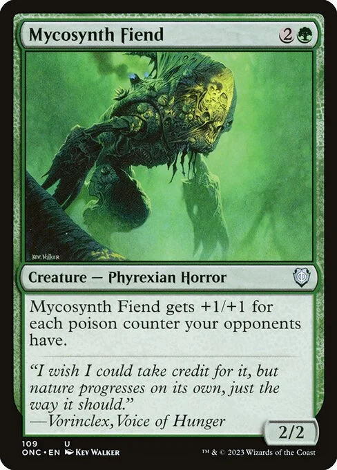 Mycosynth Fiend, carta Magic di tipo Creature — Phyrexian Horror illustrata da Kev Walker