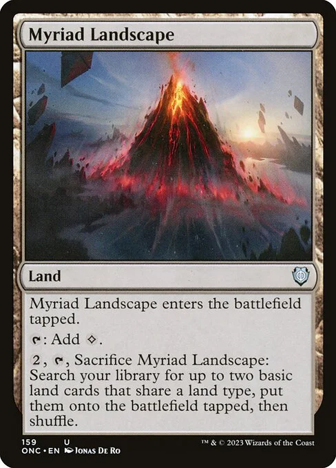 Myriad Landscape, carta Magic di tipo Land illustrata da Jonas De Ro