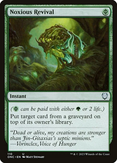 Noxious Revival, carta Magic di tipo Instant illustrata da Matt Stewart