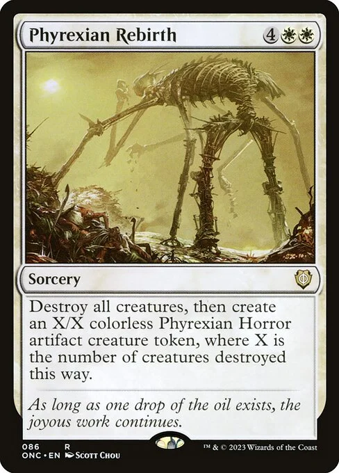 Phyrexian Rebirth, carta Magic di tipo Sorcery illustrata da Scott Chou