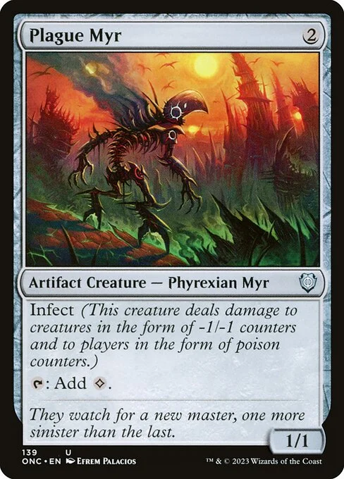 Plague Myr, carta Magic di tipo Artifact Creature — Phyrexian Myr illustrata da Efrem Palacios