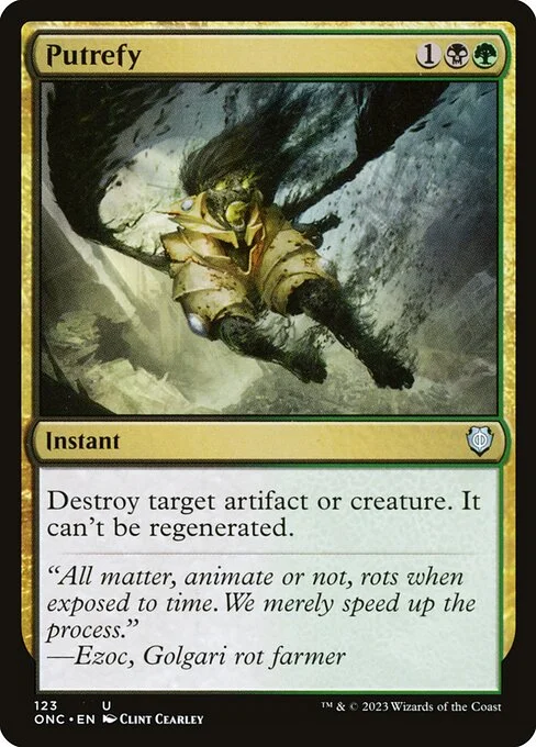 Putrefy, carta Magic di tipo Instant illustrata da Clint Cearley