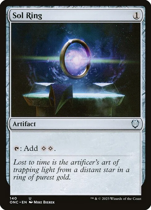 Sol Ring, carta Magic di tipo Artifact illustrata da Mike Bierek