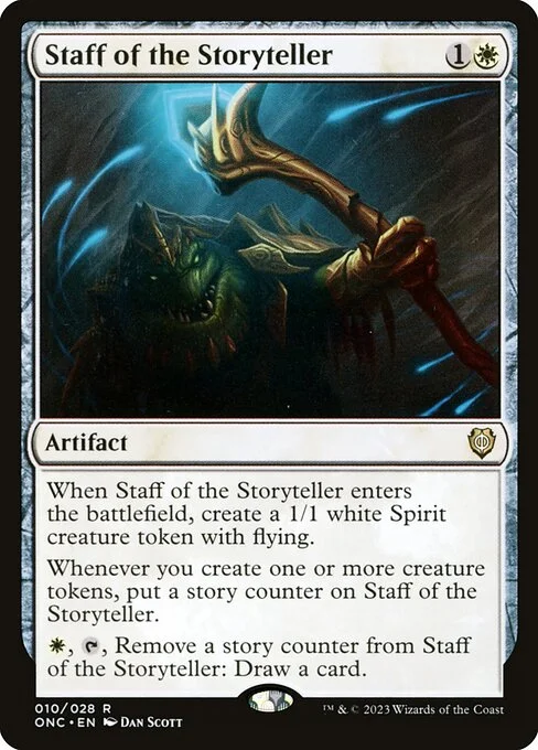 Staff of the Storyteller, carta Magic di tipo Artifact illustrata da Dan Murayama Scott