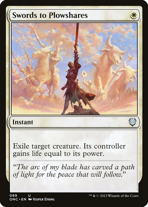 Swords to Plowshares, carta Magic di tipo Instant illustrata da Jesper Ejsing