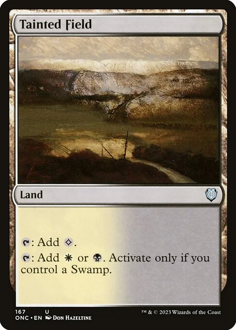Tainted Field, carta Magic di tipo Land illustrata da Don Hazeltine