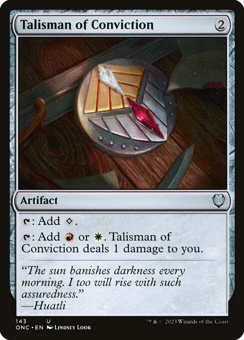 Talisman of Conviction, carta Magic di tipo Artifact illustrata da Lindsey Look