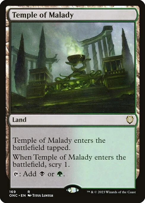 Temple of Malady, carta Magic di tipo Land illustrata da Titus Lunter