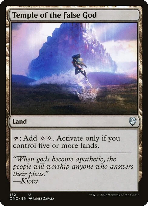 Temple of the False God, carta Magic di tipo Land illustrata da James Zapata