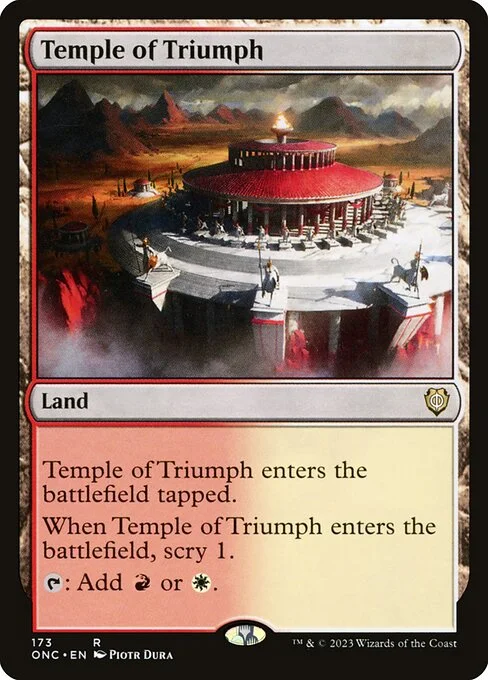 Temple of Triumph, carta Magic di tipo Land illustrata da Piotr Dura