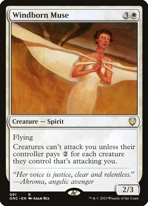 Windborn Muse, carta Magic di tipo Creature — Spirit illustrata da Adam Rex