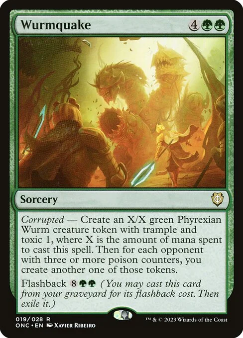 Wurmquake, carta Magic di tipo Sorcery illustrata da Xavier Ribeiro