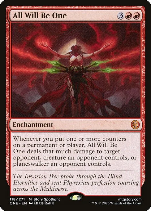 All Will Be One, carta Magic di tipo Enchantment illustrata da Chris Rahn