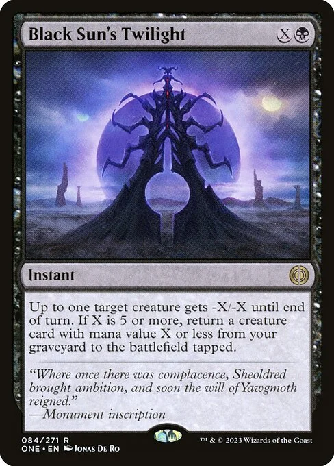 Black Sun's Twilight, carta Magic di tipo Instant illustrata da Jonas De Ro