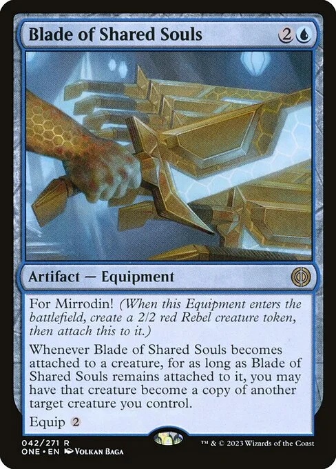 Blade of Shared Souls, carta Magic di tipo Artifact — Equipment illustrata da Volkan Baǵa