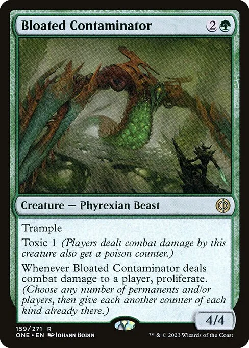 Bloated Contaminator, carta Magic di tipo Creature — Phyrexian Beast illustrata da Johann Bodin