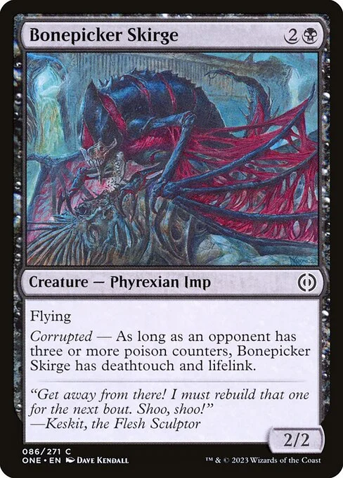 Bonepicker Skirge, carta Magic di tipo Creature — Phyrexian Imp illustrata da Dave Kendall
