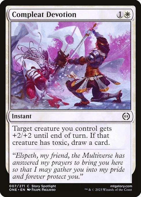 Compleat Devotion, carta Magic di tipo Instant illustrata da Filipe Pagliuso