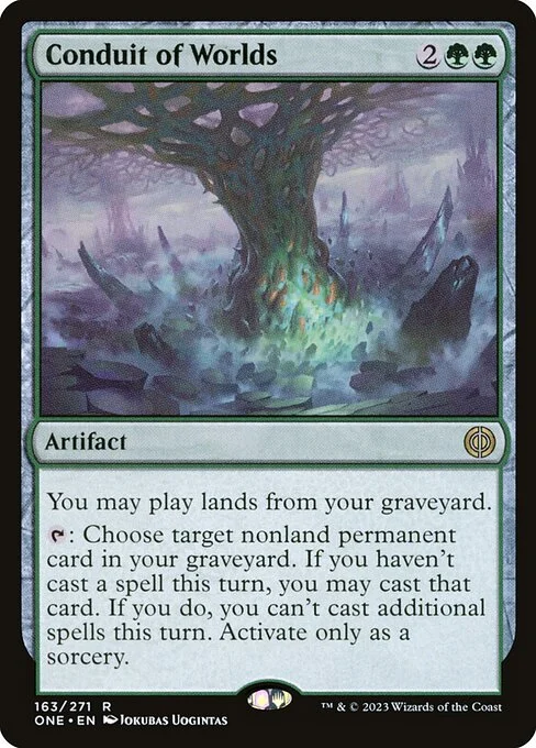 Conduit of Worlds, carta Magic di tipo Artifact illustrata da Jokubas Uogintas