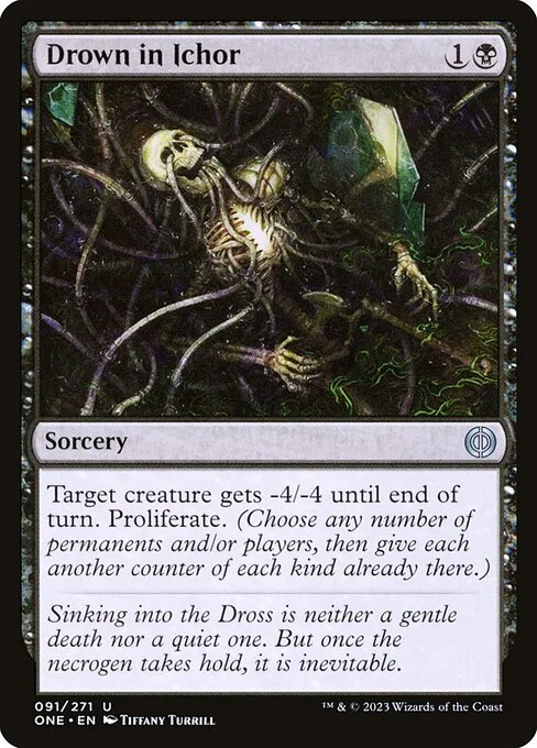 Drown in Ichor, carta Magic di tipo Sorcery illustrata da Tiffany Turrill