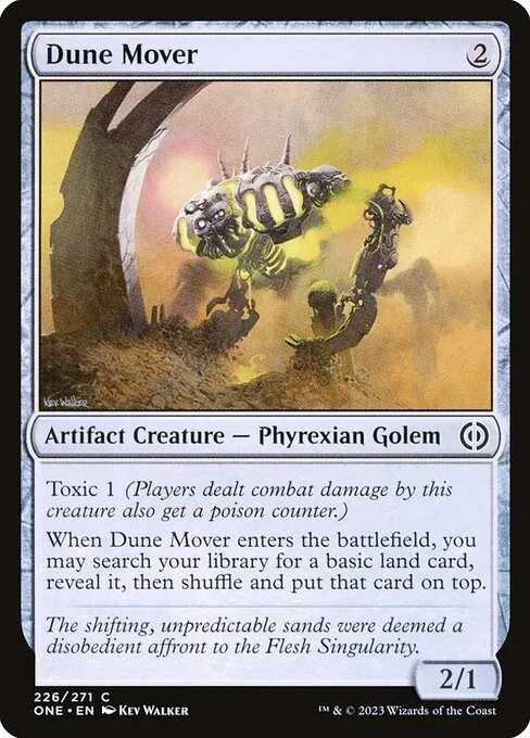 Dune Mover, carta Magic di tipo Artifact Creature — Phyrexian Golem illustrata da Kev Walker