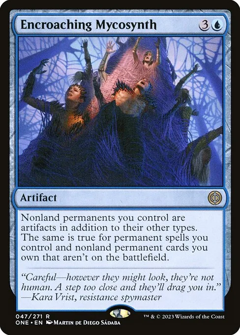 Encroaching Mycosynth, carta Magic di tipo Artifact illustrata da Martin de Diego Sádaba