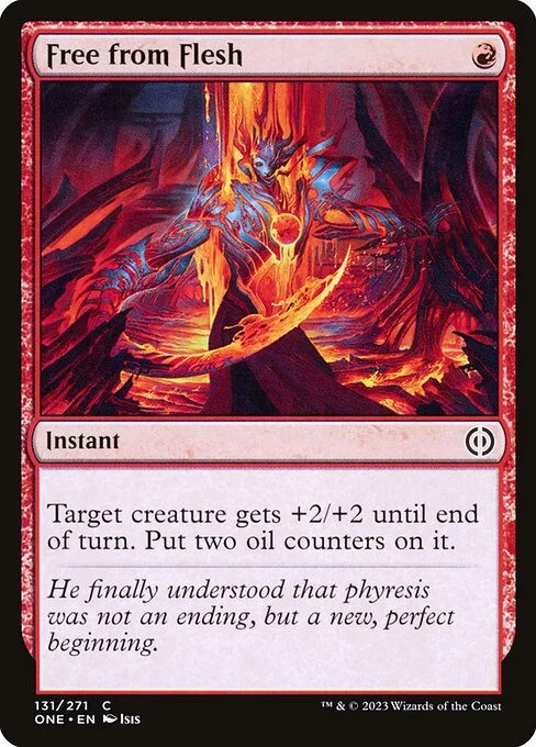 Free from Flesh, carta Magic di tipo Instant illustrata da Isis
