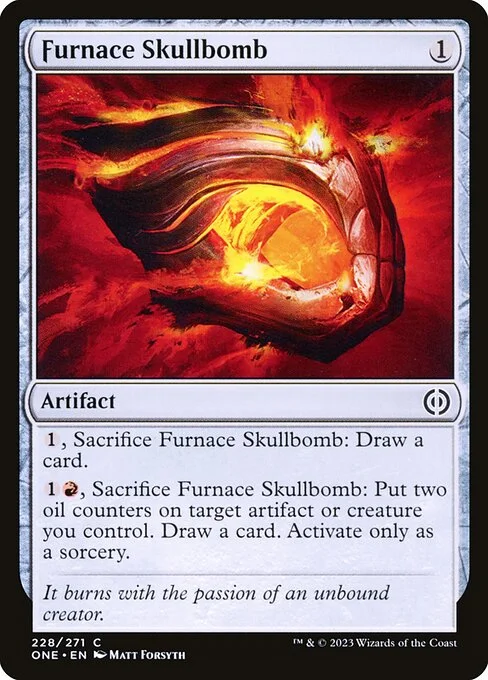 Furnace Skullbomb, carta Magic di tipo Artifact illustrata da Matt Forsyth