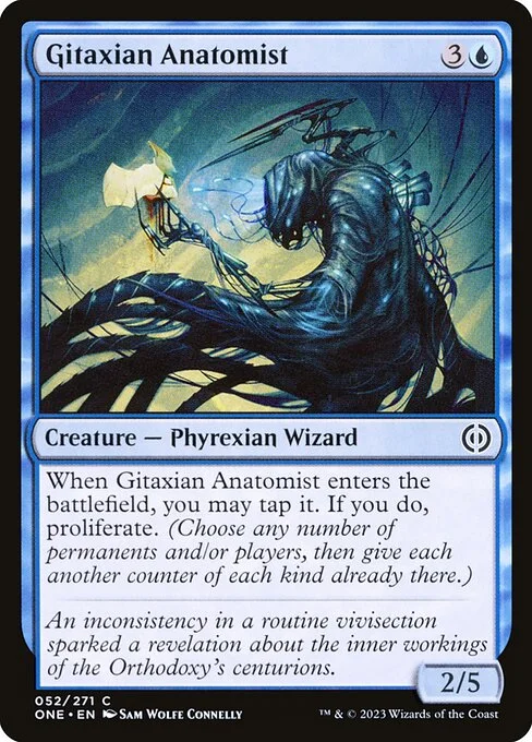 Gitaxian Anatomist, carta Magic di tipo Creature — Phyrexian Wizard illustrata da Sam Wolfe Connelly
