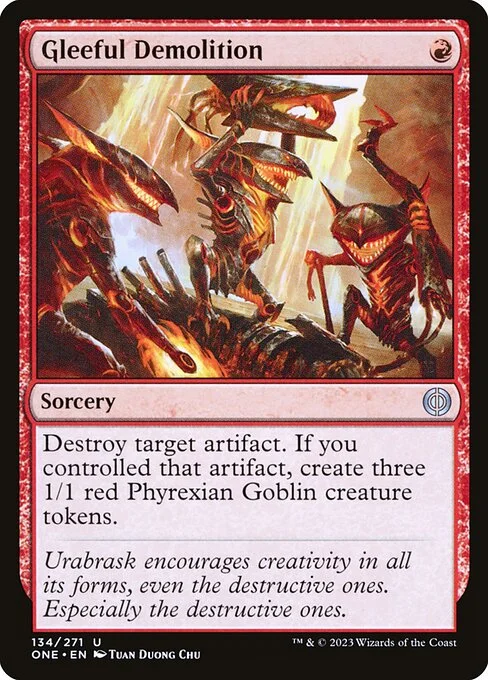 Gleeful Demolition, carta Magic di tipo Sorcery illustrata da Tuan Duong Chu
