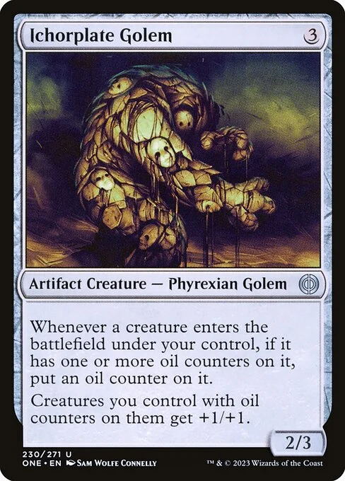 Ichorplate Golem, carta Magic di tipo Artifact Creature — Phyrexian Golem illustrata da Sam Wolfe Connelly