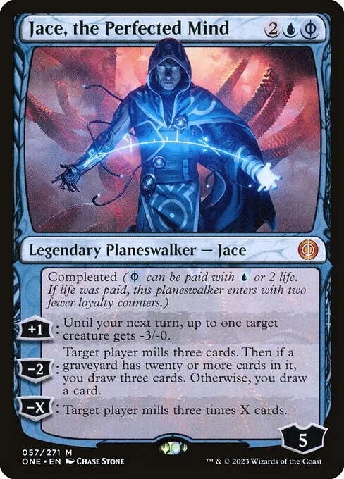 Jace, the Perfected Mind, carta Magic di tipo Legendary Planeswalker — Jace illustrata da Chase Stone