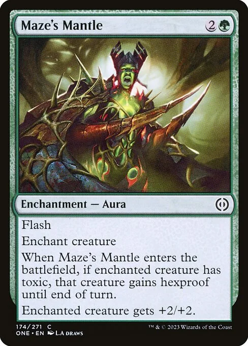 Maze's Mantle, carta Magic di tipo Enchantment — Aura illustrata da L.A. Draws