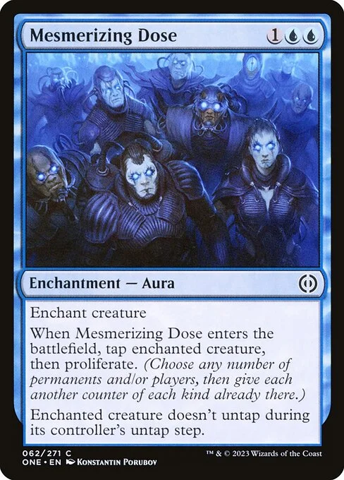 Mesmerizing Dose, carta Magic di tipo Enchantment — Aura illustrata da Konstantin Porubov