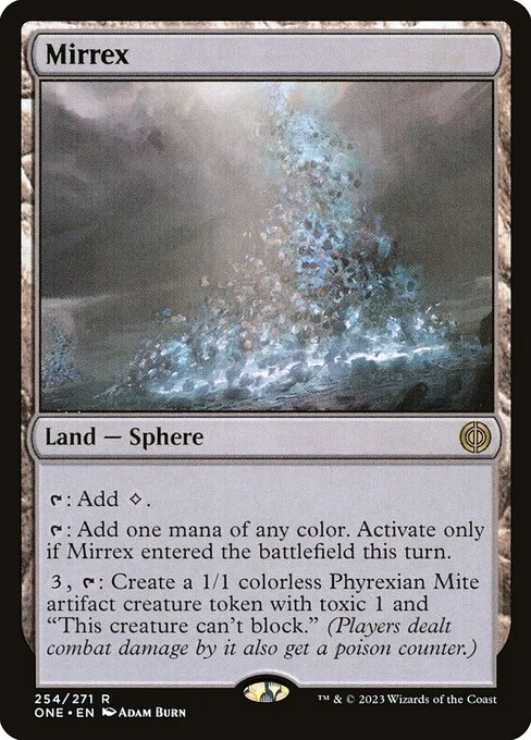 Mirrex, carta Magic di tipo Land — Sphere illustrata da Adam Burn
