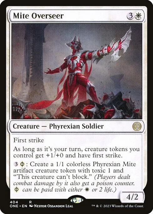 Mite Overseer, carta Magic di tipo Creature — Phyrexian Soldier illustrata da Néstor Ossandón Leal