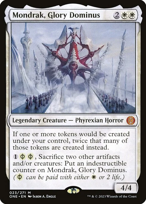 Mondrak, Glory Dominus, carta Magic di tipo Legendary Creature — Phyrexian Horror illustrata da Jason A. Engle
