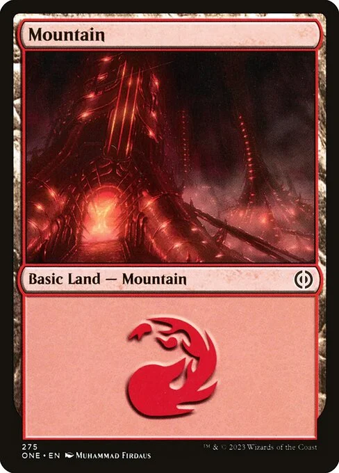 Mountain, carta Magic di tipo Basic Land — Mountain illustrata da Muhammad Firdaus