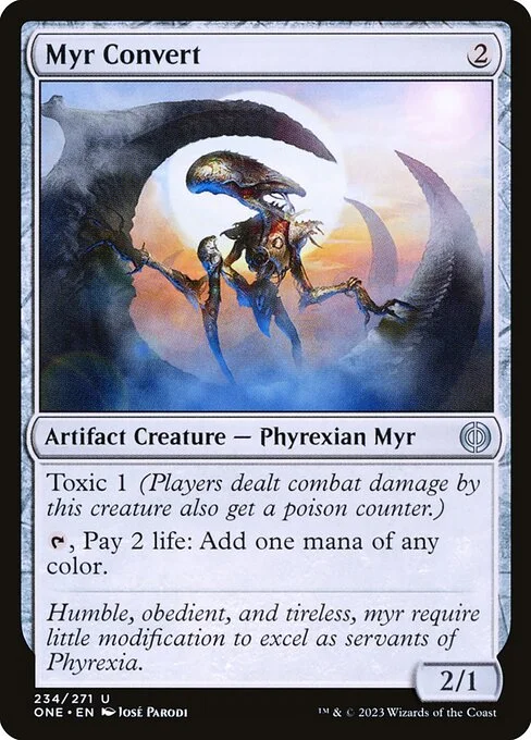 Myr Convert, carta Magic di tipo Artifact Creature — Phyrexian Myr illustrata da José Parodi