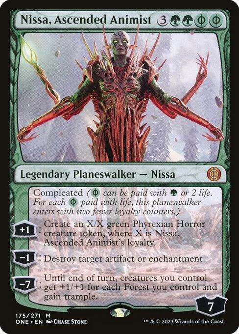 Nissa, Ascended Animist, carta Magic di tipo Legendary Planeswalker — Nissa illustrata da Chase Stone