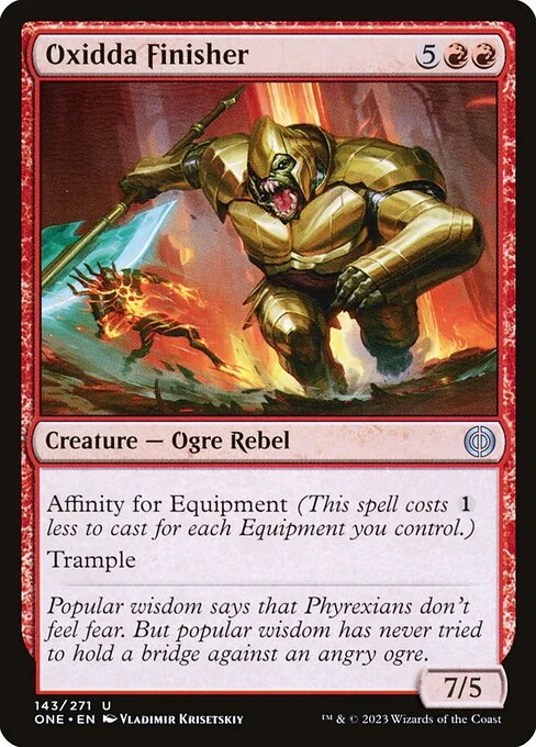 Oxidda Finisher, carta Magic di tipo Creature — Ogre Rebel illustrata da Vladimir Krisetskiy